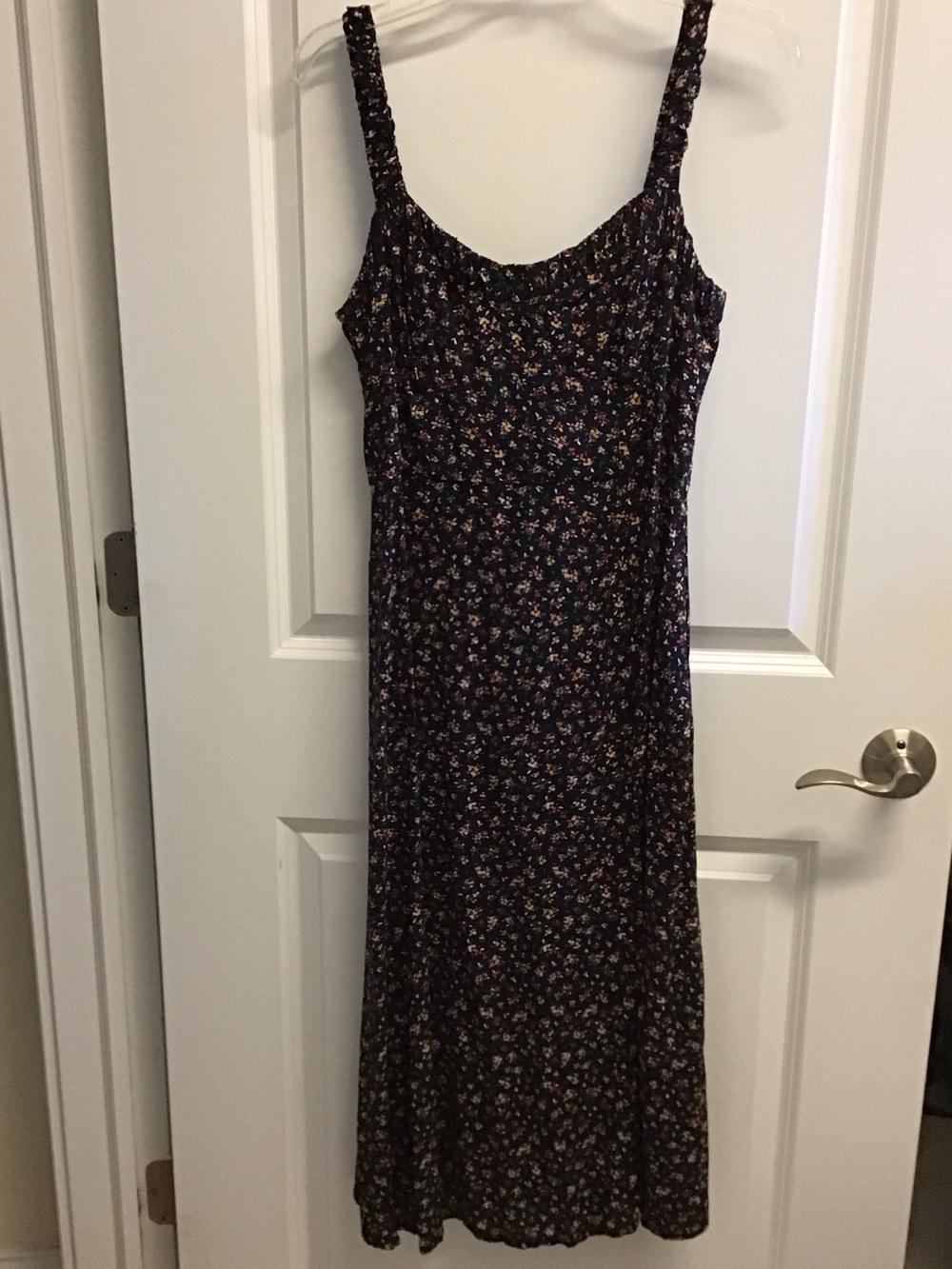 Zara Black Floral Slip Maxi Dress